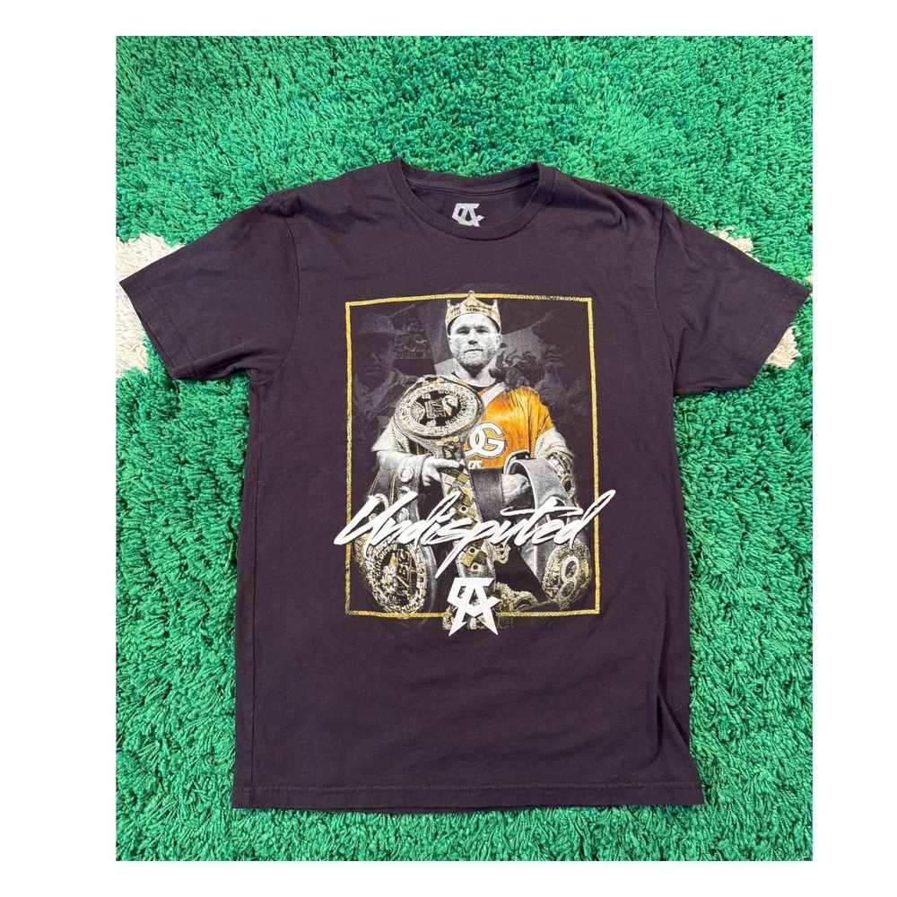 Canelo Alvarez T-Shirt Mens Medium Black Excellent Undisputed Boxing Graphic Tee